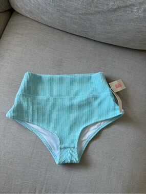 PINK Victoria's Secret High-Waist Swim Shorts - Mint Blue
